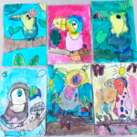 Toucan Oil Pastel Resist